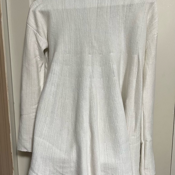Free People oversized v-neck sweater size L oatmeal cream - Picture 2 of 15